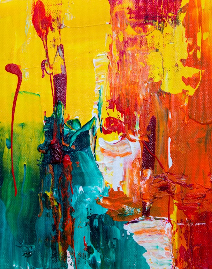 Peinture abstraite colorée